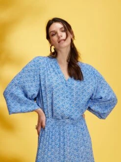 Kiabi Femme - Chemisier Imprimé Fantaisie - Bleu - Drest