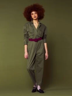 Kiabi Femme - Combinaison Avec Poches à Rabat - VERT BRULE - Drest