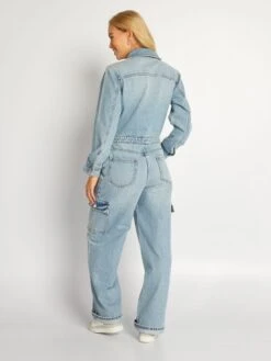 Kiabi Femme - Combinaison En Denim - DOUBLE_STO - Drest -Pas Cher Mode Séduisante Magasin combinaison en denim bleu aof23 1 frb3