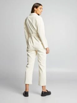 Kiabi Femme - Combinaison En Velours Côtelée - ECRU IMMAC - Drest -Pas Cher Mode Séduisante Magasin combinaison en velours cotelee ecru bac34 2 frb3