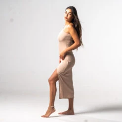 Guya Gang - Asymetric Dress - Beige - Drest -Pas Cher Mode Séduisante Magasin fall collection 365