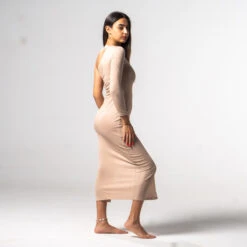 Guya Gang - Asymetric Dress - Beige - Drest -Pas Cher Mode Séduisante Magasin fall collection 366