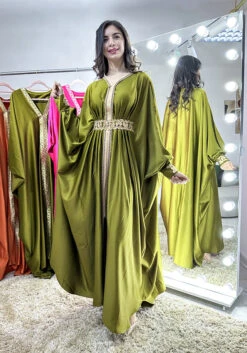 Velvet Femme - Jebba Broderie Kontile Vert Olive - J0042 - Drest