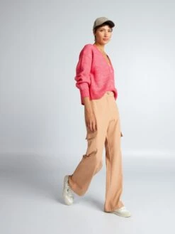 Kiabi Femme - Pantalon Avec Poches à Rabat - MACAROON - Drest
