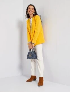 Kiabi Femme - Pantalon Carotte Avec Ceinture - Blanc Calcaire - Drest