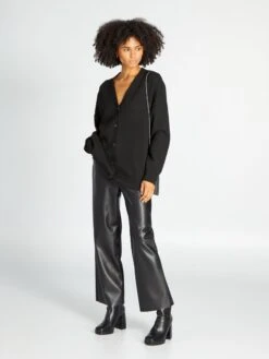 Kiabi Femme - Pantalon En Simili - Noir - Drest -Pas Cher Mode Séduisante Magasin pantalon en simili noir ajj44 2 frb2