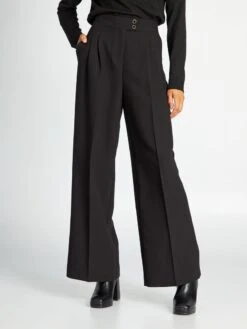 Kiabi Femme - Pantalon Large à Taille Haute - Noir - Drest