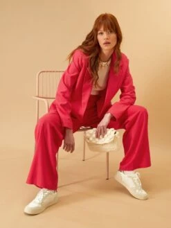 Kiabi Femme - Pantalon Large En Lin - Rose - Drest -Pas Cher Mode Séduisante Magasin pantalon large en lin rose zs712 2 frb3