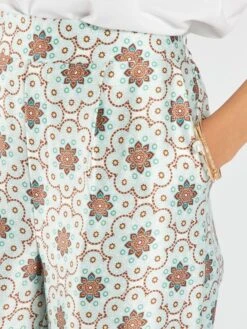 Kiabi Femme - Pantalon Large Imprimé Esprit Mandala - ME_EXOTICP - Drest -Pas Cher Mode Séduisante Magasin pantalon large imprime esprit mandala vert menthe ajy55 1 frb4