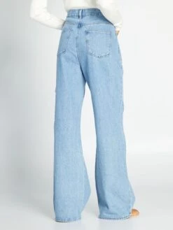 Kiabi Femme - Pantalon Wide Leg Avec Poches Plaquées - DOUBLE_STO - Drest -Pas Cher Mode Séduisante Magasin pantalon wide leg avec poches plaquees bleu aph56 1 frb4