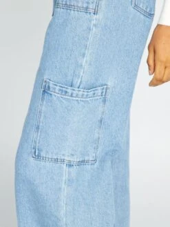 Kiabi Femme - Pantalon Wide Leg Avec Poches Plaquées - DOUBLE_STO - Drest -Pas Cher Mode Séduisante Magasin pantalon wide leg avec poches plaquees bleu aph56 1 frb6