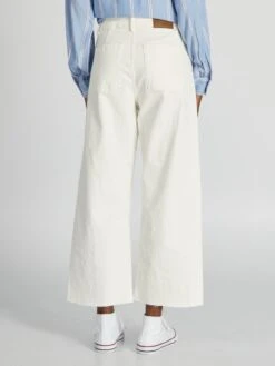 Kiabi Femme - Pantalon Wide Leg Cropped - BLANC MARS - Drest -Pas Cher Mode Séduisante Magasin pantalon wide leg cropped blanc casse aof15 4 frb3