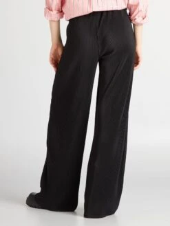 Kiabi Femme - Pantalon Wide Leg En Maille Plissée - Noir - Drest -Pas Cher Mode Séduisante Magasin pantalon wide leg en maille plissee noir bfa89 2 frb3