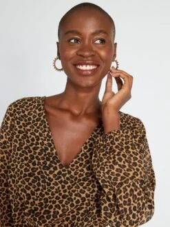 Kiabi Femme - Robe à Motif Avec Ceinture à Nouer - Beige - Drest -Pas Cher Mode Séduisante Magasin robe a motif avec ceinture a nouer beige adz80 4 frb4