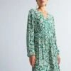 Kiabi Femme - Robe Courte En Crépon - Vert - Drest