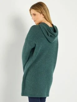 Kiabi Femme - Robe Pull à Capuche En Rib - ME_VERTSAP - Drest -Pas Cher Mode Séduisante Magasin robe pull a capuche en rib vert tilleul aeq69 2 frb4