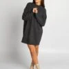 Kiabi Femme - Robe Pull Courte En Maille Uni - Gris - Drest