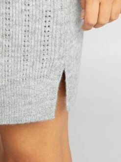 Kiabi Femme - Robe Pull En Maille Pointelle Avec Col Camionneur - GREYCHINE - Drest -Pas Cher Mode Séduisante Magasin robe pull en maille pointelle avec col camionneur gris aun41 1 frb6