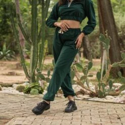 Guya Gang - Sweatpants - Pine - Drest -Pas Cher Mode Séduisante Magasin sweatpants women green 1